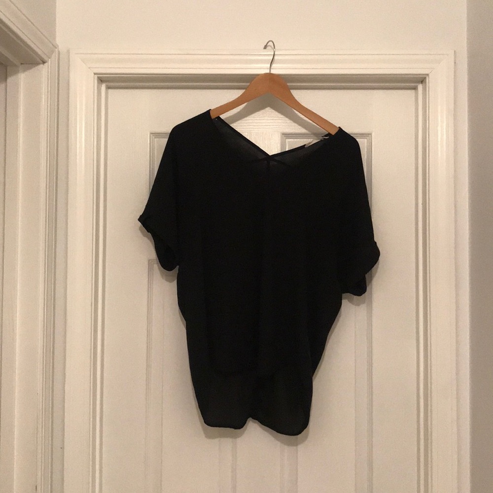 Oversized black tee